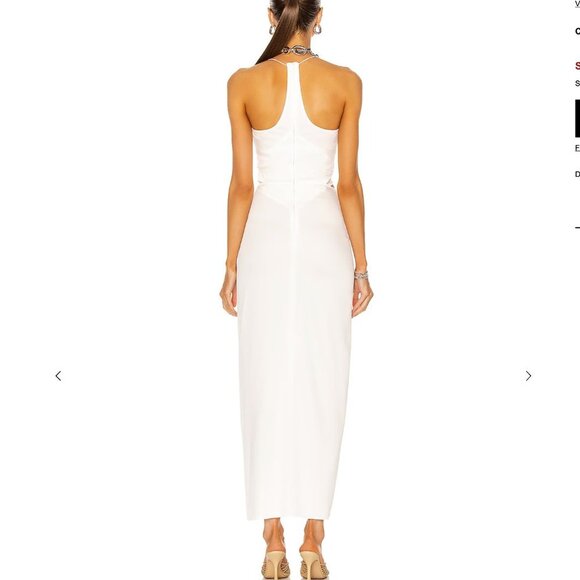 NWT Christopher Esber Disconnect Ruched Halter Dress in Natural size 4 - Picture 4 of 11